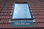 Vast dakraam voor schuin dak 150 x 300 cm, Driedubbel glas, HR+++, U-waarde: 0,9 W/m²K