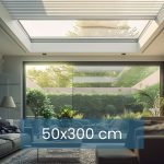 Elektrische jaloezieën voor vlakke daklichten 50x300cm