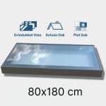 Dakraam Plus Driedubbel Glas - 80 x 180 cm