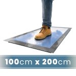 frameloos beloopbaar dakraam 100 x 200 cm groot dubbel glas paneel met versterkte gelaagde structuur