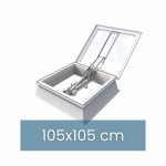 Lichtkoepel met rookafvoer 105 x 105 cm