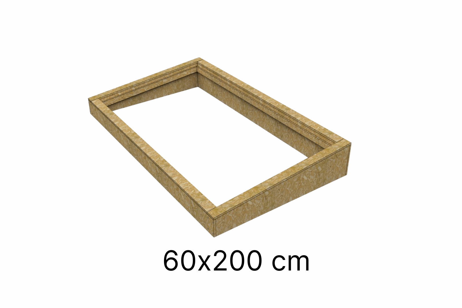 OSB geïsoleerde opstand 60 x 200 cm (voor plat dak) - Afbeelding 1