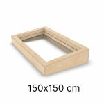 Multiplex geïsoleerde opstand 150 x 150 cm (voor plat dak)