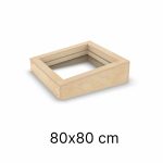 Multiplex geïsoleerde opstand 80 x 80 cm (voor plat dak)