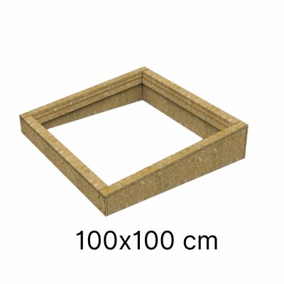 OSB geïsoleerde opstand 100 x 100 cm (voor plat dak)