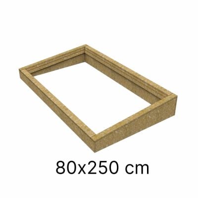 OSB geïsoleerde opstand 80 x 250 cm (voor plat dak)