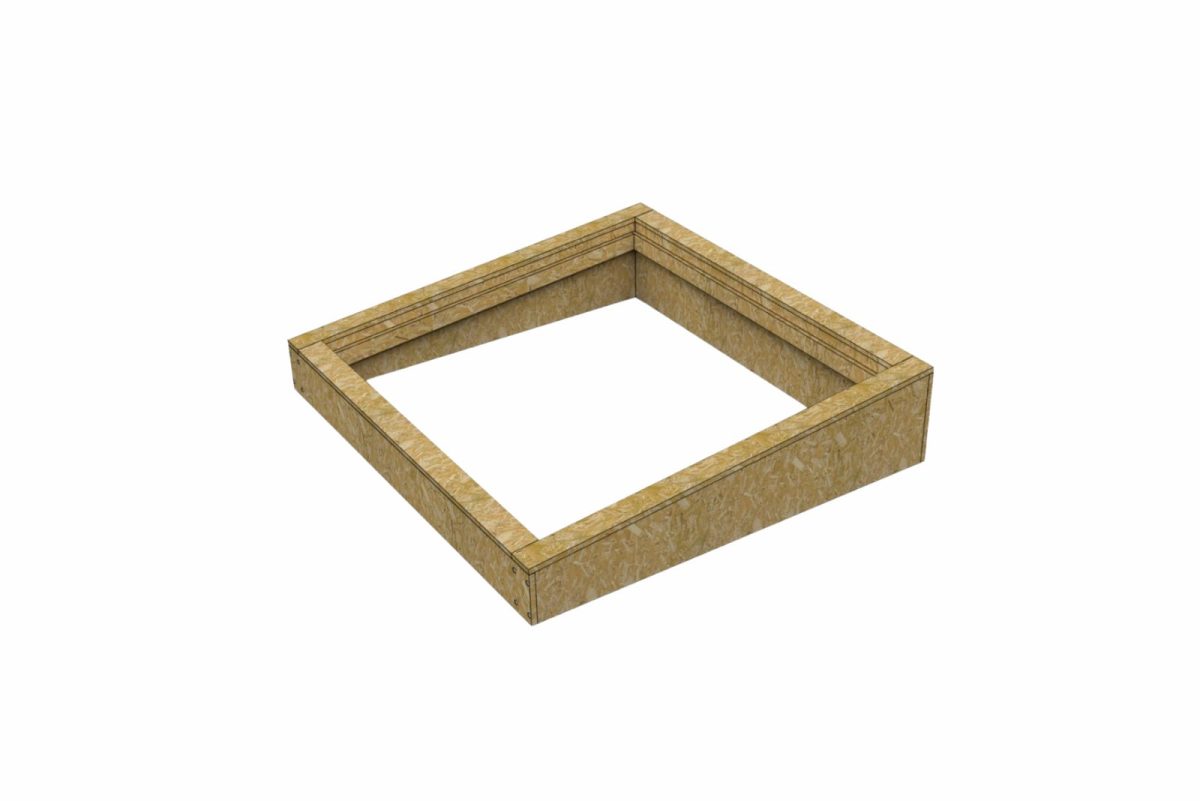 OSB geïsoleerde opstand 40 x 40 cm (voor plat dak) - Afbeelding 5