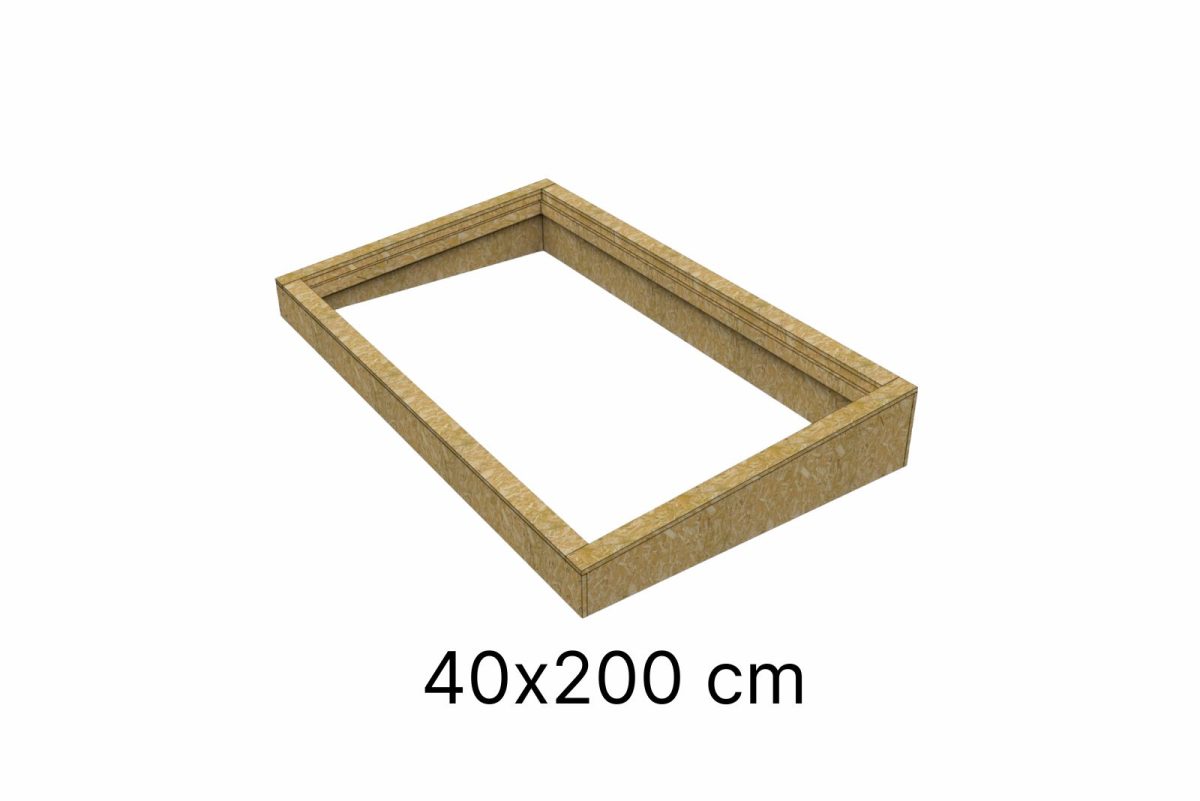 OSB geïsoleerde opstand 40 x 200 cm (voor plat dak) - Afbeelding 1