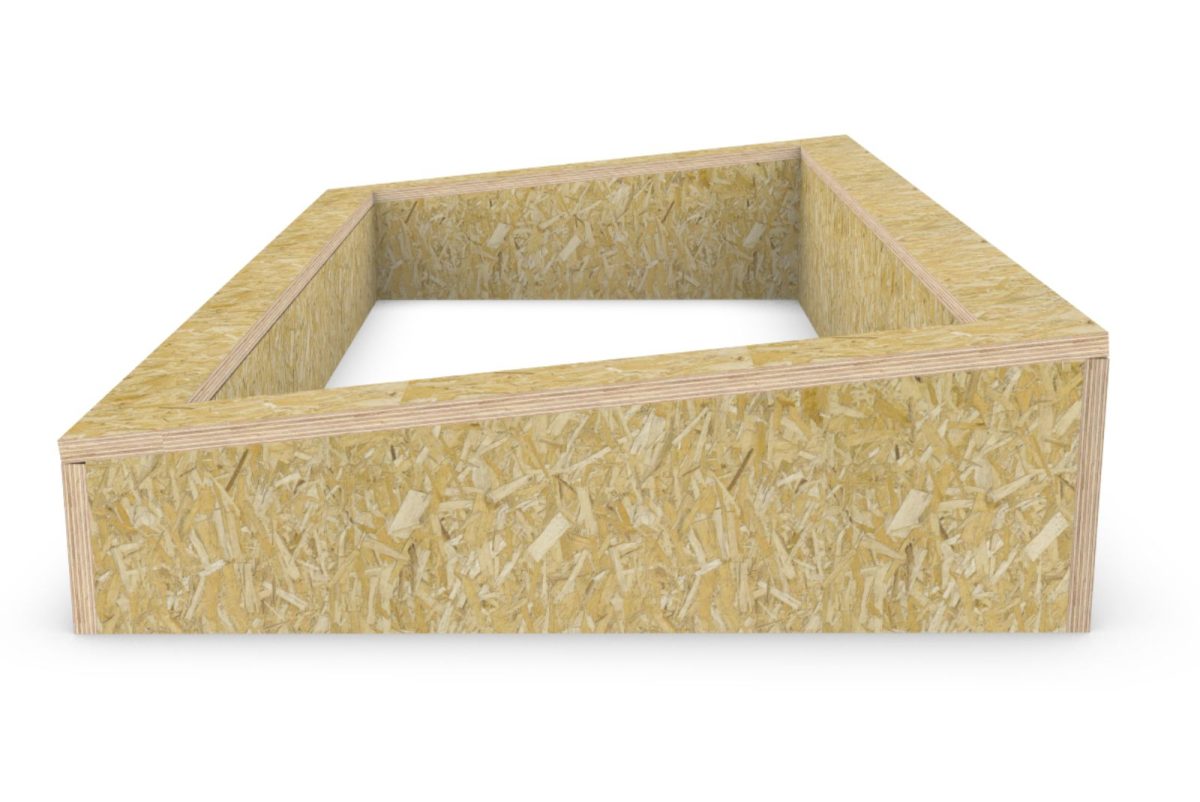 OSB geïsoleerde opstand 100 x 100 cm (voor plat dak) - Afbeelding 7