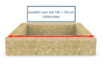 OSB geïsoleerde opstand 150 x 150 cm (voor vierkante lichtstraat) - Afbeelding 5