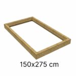 OSB geïsoleerde opstand 150 x 275 cm (voor hedendaags lichtstraat)
