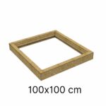 OSB geïsoleerde opstand 100 x 100 cm (voor vierkante lichtstraat)