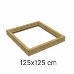 OSB geïsoleerde opstand 125  x 125 cm (voor vierkante lichtstraat)