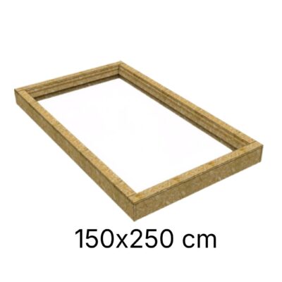 OSB geïsoleerde opstand 150 x 250 cm (voor plat dak)