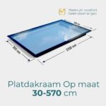 extra groot frameloos dakraam van 30 tot 570 cm, op maat gemaakt glazen dakraam met zelfreinigende coating
